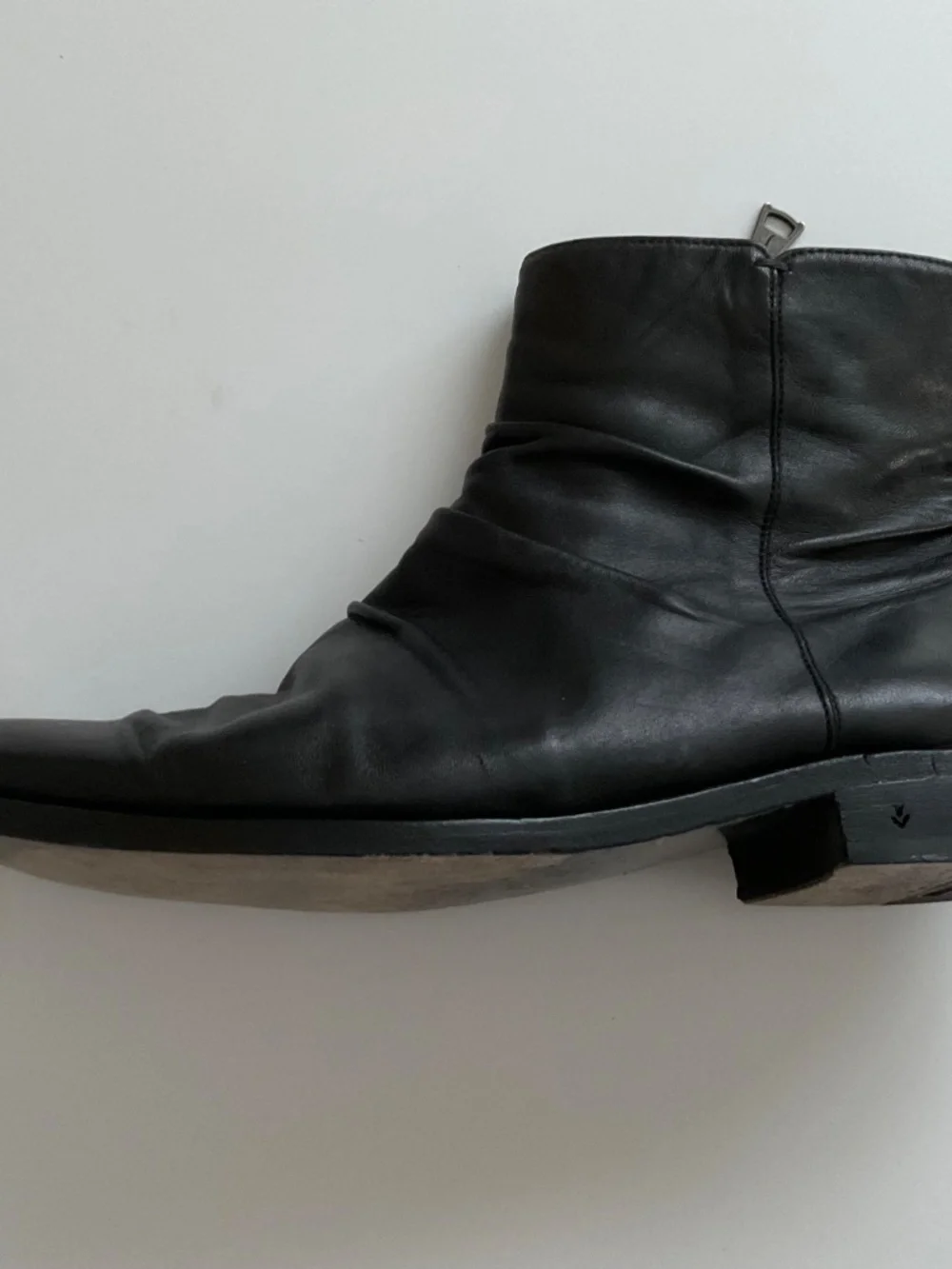 John Varvatos Mens Collection Morrison Sharpei Leather Boots Sz 12 Black Grunge